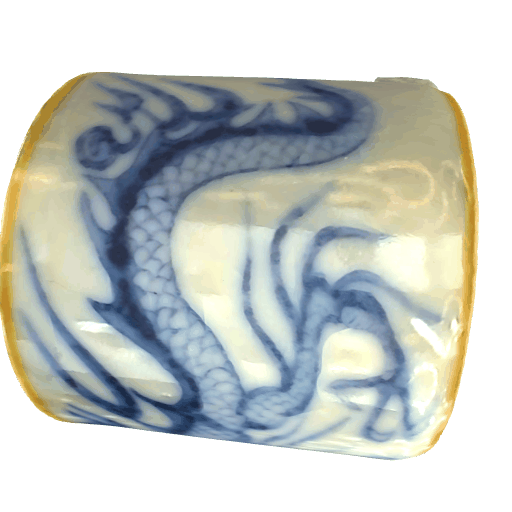 仿宋青花龙纹盖置